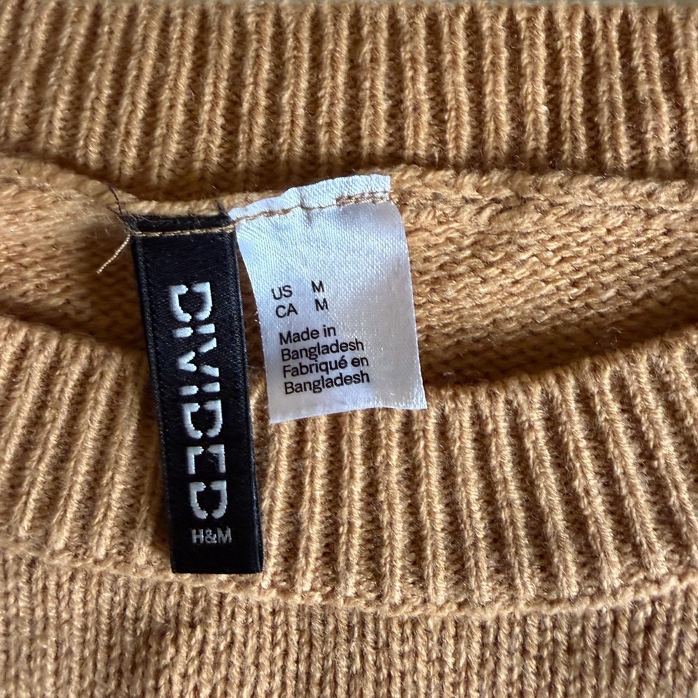 Divided Gray Crop Hoodie and Tan Sweater Combo - Picture 8 of 9